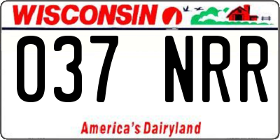 WI license plate 037NRR