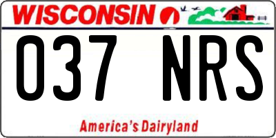 WI license plate 037NRS