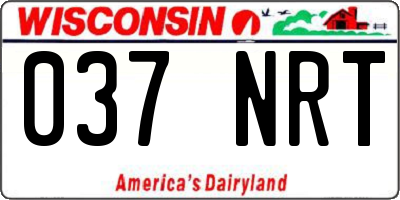 WI license plate 037NRT