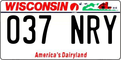 WI license plate 037NRY