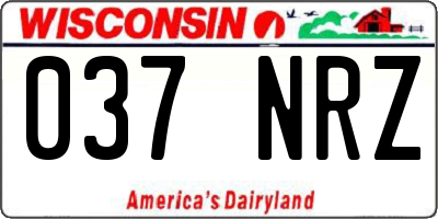 WI license plate 037NRZ