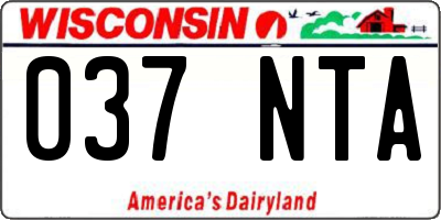 WI license plate 037NTA