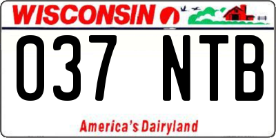 WI license plate 037NTB
