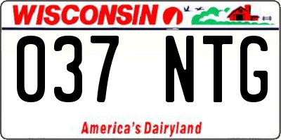 WI license plate 037NTG