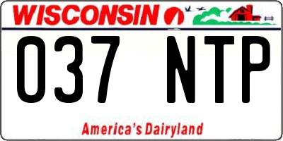 WI license plate 037NTP