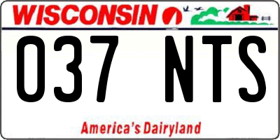 WI license plate 037NTS