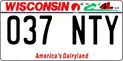 WI license plate 037NTY