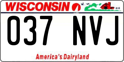 WI license plate 037NVJ