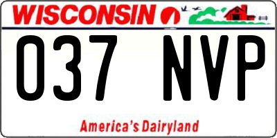 WI license plate 037NVP