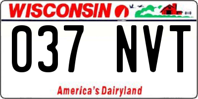 WI license plate 037NVT