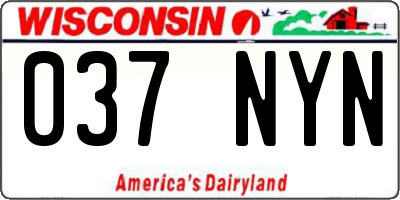 WI license plate 037NYN