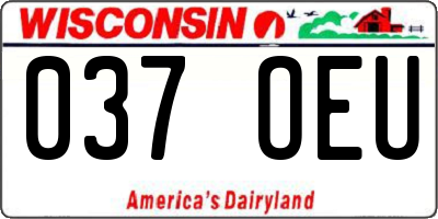 WI license plate 037OEU
