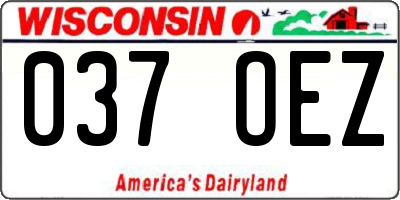 WI license plate 037OEZ