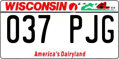 WI license plate 037PJG