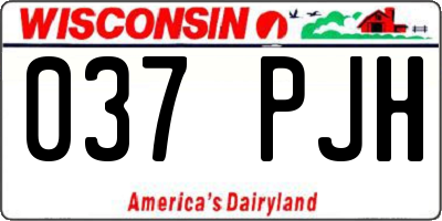 WI license plate 037PJH