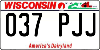 WI license plate 037PJJ