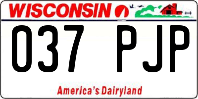 WI license plate 037PJP