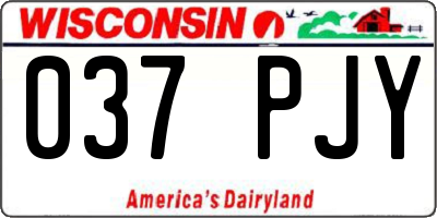 WI license plate 037PJY