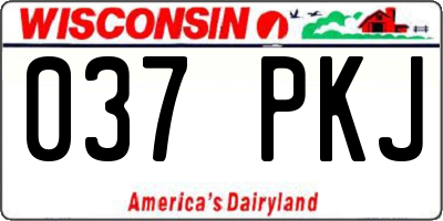 WI license plate 037PKJ