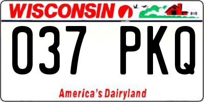 WI license plate 037PKQ