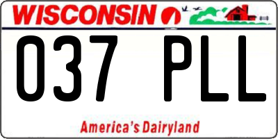 WI license plate 037PLL