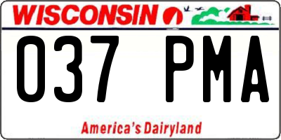 WI license plate 037PMA