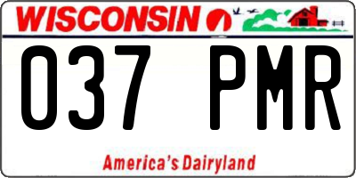 WI license plate 037PMR
