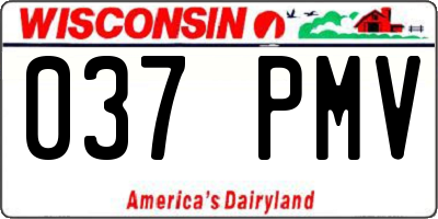 WI license plate 037PMV