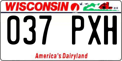 WI license plate 037PXH