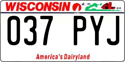 WI license plate 037PYJ
