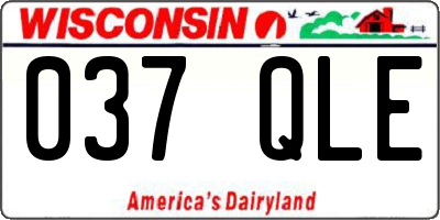 WI license plate 037QLE