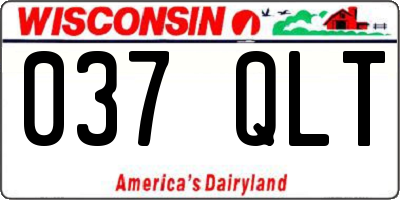 WI license plate 037QLT