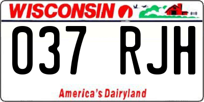 WI license plate 037RJH