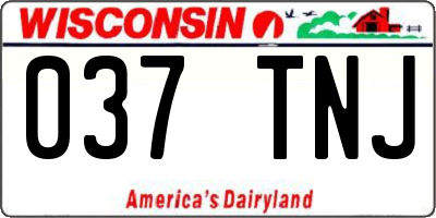 WI license plate 037TNJ