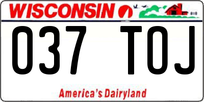 WI license plate 037TOJ