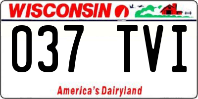 WI license plate 037TVI