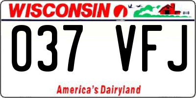 WI license plate 037VFJ