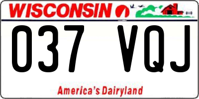 WI license plate 037VQJ