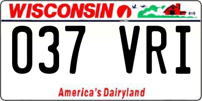 WI license plate 037VRI