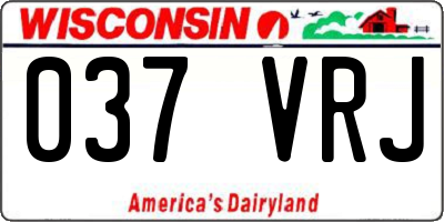 WI license plate 037VRJ
