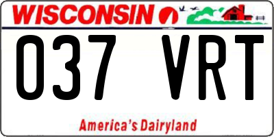 WI license plate 037VRT