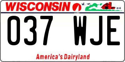 WI license plate 037WJE