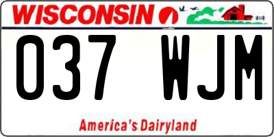 WI license plate 037WJM