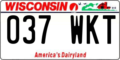 WI license plate 037WKT