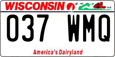 WI license plate 037WMQ