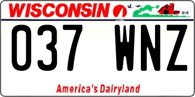 WI license plate 037WNZ