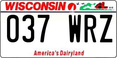 WI license plate 037WRZ