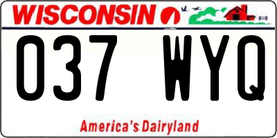 WI license plate 037WYQ