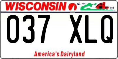 WI license plate 037XLQ