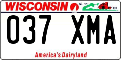 WI license plate 037XMA